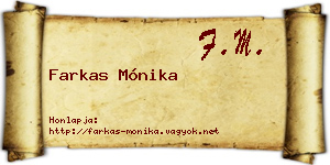 Farkas Mónika névjegykártya